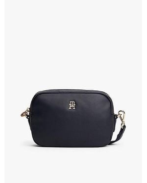 Tommy Hilfiger Bolso Bandolera Con Monograma Th - Azul