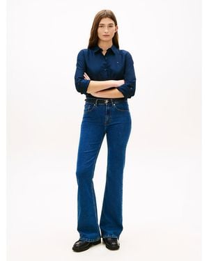 Tommy Hilfiger Mid Rise Flared Leg Jeans - Blue