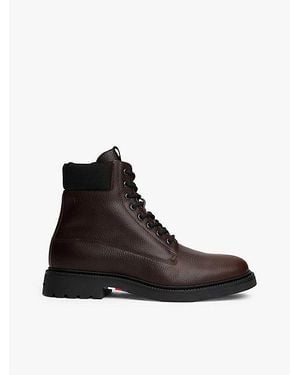 Tommy Hilfiger Wasserabweisender Und Leichter Lederstiefel - Schwarz