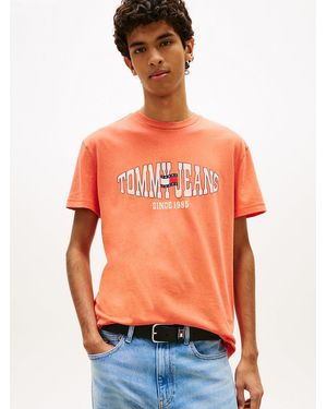 Tommy Hilfiger Wavy Flag Jersey T-Shirt - Orange
