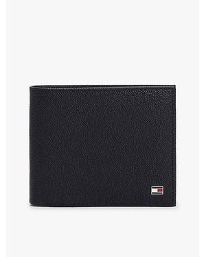 Tommy Hilfiger Cartera Plegable De Piel Con Logo Esmaltado - Negro
