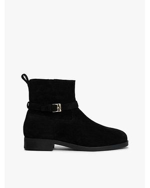 Tommy Hilfiger Botines De Montar En Ante Con Tira - Negro