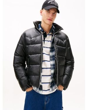 Tommy Hilfiger Water Repellent Twill Relaxed Puffer Jacket - Grey