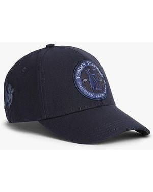 Tommy Hilfiger Cappello Da Baseball Con Patch Logo - Blu