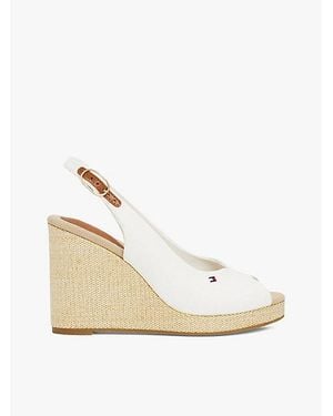 Tommy Hilfiger Slingback-Espadrille Mit Keilabsatz - Natur