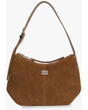 Tommy Hilfiger Suede Slouch Shoulder Bag - Brown