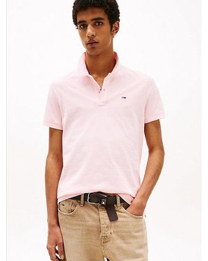 Tommy Hilfiger Polo De Corte Slim Con Logo - Blanco