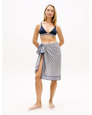 Tommy Hilfiger Pareo Con Logo Global Stripe - Multicolor