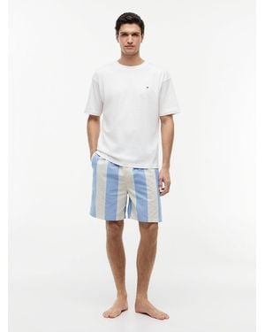 Tommy Hilfiger Th Original Print Shorts Pyjama Set - White