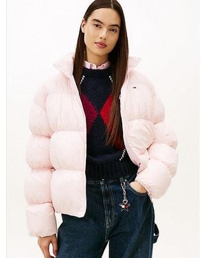 Tommy Hilfiger Chaqueta Acolchada Y Fruncida De Plumón - Rosa