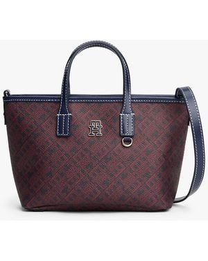 Tommy Hilfiger Borsa Tote Th Monoplay Con Tracolla - Viola