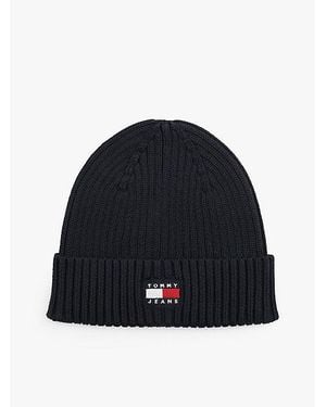 Tommy Hilfiger Gorro Heritage De Punto Con Logo - Azul