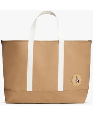 Tommy Hilfiger Colour-blocked Beach Tote Bag - White