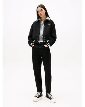 Tommy Hilfiger Mom Ultra High Rise Tapered Jeans - Black