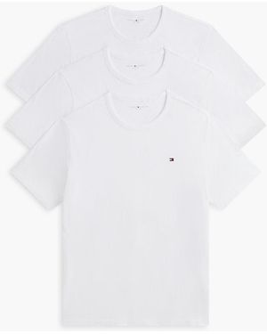 Tommy Hilfiger 3-Pack Signature Jersey Lounge T-Shirts - White