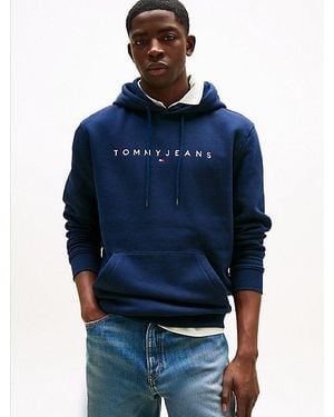 Tommy Hilfiger Sudadera Con Capucha Y Logo - Azul
