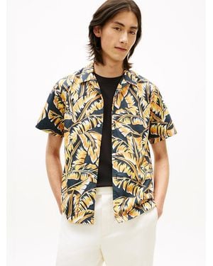 Tommy Hilfiger Regular Fit Paper Touch Short Sleeve Shirt - Metallic