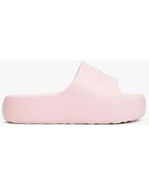 Tommy Hilfiger Sandali Da Piscina Con Plateau E Logo - Rosa