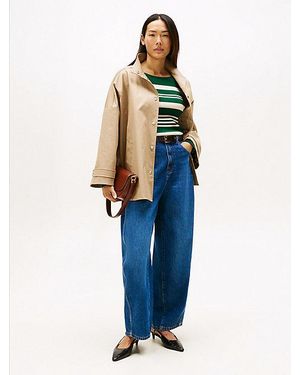 Tommy Hilfiger Vaqueros Amplios De Corte Globo Y Talle Alto - Azul