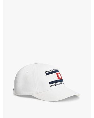 Tommy Hilfiger Gorra De Béisbol De Seis Paneles Con Logo Bordado - Blanco