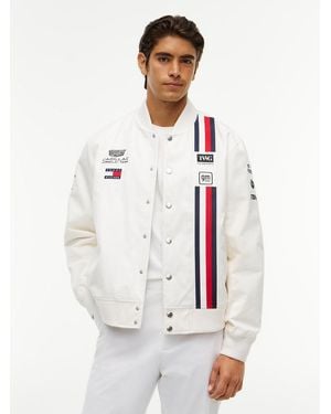 Tommy Hilfiger Th X Cadillac Formula 1® Team Varsity Jacket - White