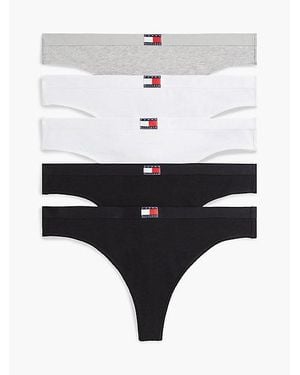 Tommy Hilfiger 5Er Pack Heritage Logo Strings - Weiß
