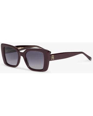 Tommy Hilfiger Th Monogram Polarised Cat Eye Sunglasses - White
