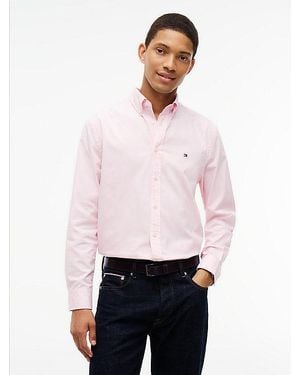 Tommy Hilfiger Camisa Th Flex Regular Con Cuello De Botones - Blanco