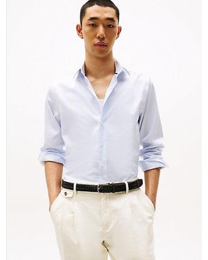 Tommy Hilfiger Smart Casual Regular Fit Hemd Mit Streifen - Weiß