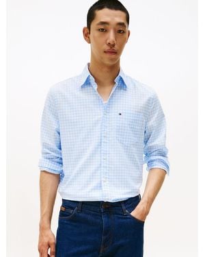 Tommy Hilfiger Regular Fit Tartan Check Twill Shirt - White