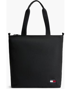 Tommy Hilfiger Essential Repeat Logo Tote Bag - Black