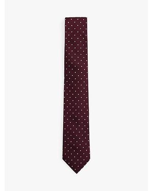Tommy Hilfiger Corbata De Seda Con Lunares - Morado