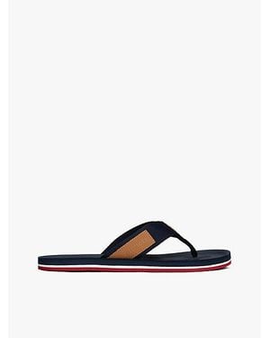 Tommy Hilfiger Zehentrenner Mit Gummierter Flag - Weiß