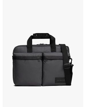 Tommy Hilfiger Textielen Laptoptas Met Logopatch - Zwart