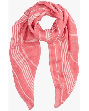 Tommy Hilfiger Pure Linen Th Monogram Square Scarf - Pink