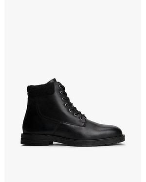 Tommy Hilfiger Rutschhemmender Lederstiefel Mit Filz-Futter - Schwarz