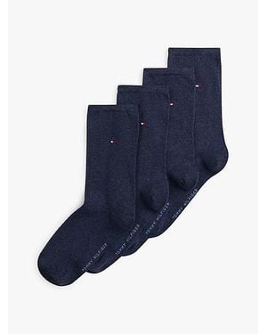 Tommy Hilfiger Pack De 4 Pares De Calcetines - Azul