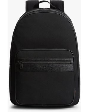 Tommy Hilfiger Sac À Dos Arrondi À Double Zip Et Logo - Noir