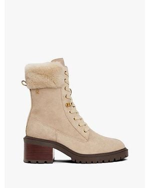 Tommy Hilfiger Suède Veterlaars Met Profielzool - Naturel