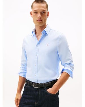 Tommy Hilfiger Slim Fit Yarn Dyed Dobby Shirt - White