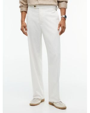 Tommy Hilfiger New York Label Relaxed Twill Trousers - White