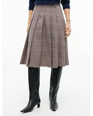 Tommy Hilfiger Falda Plisada Texturizada De Cuadros - Gris