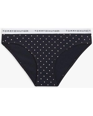 Tommy Hilfiger Print Repeat Logo Waistband Briefs - Blue