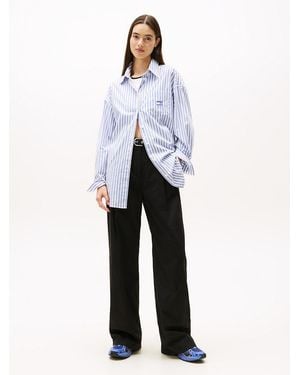 Tommy Hilfiger Twill Wide Leg Chinos - White