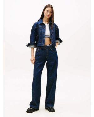 Tommy Hilfiger Mia Selvedge Relaxed Straight Leg Jeans - Blue