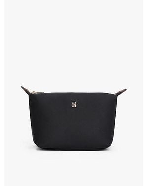 Tommy Hilfiger Kulturbeutel Mit Th-Monogramm-Emblem - Schwarz