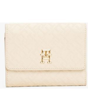 Tommy Hilfiger Th Monogram Trifold Wallet - Natural