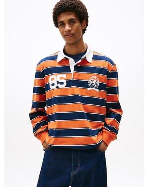 Tommy Hilfiger Heritage Relaxed Stripe Rugby Shirt - Blue