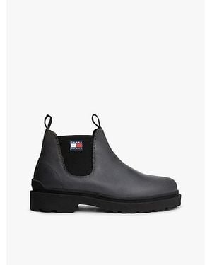 Tommy Hilfiger Leather Cleat Chelsea Boots - Black