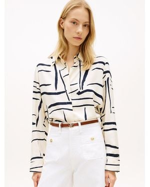 Tommy Hilfiger Regular Fit-Tone Button Shirt - White